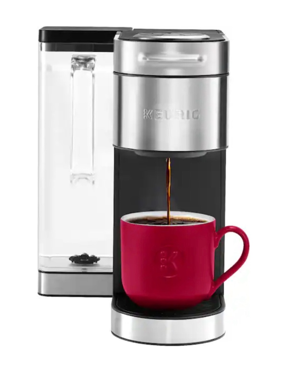 Keurig Stainless Steel Single-Serve Brewer with Red Mug
